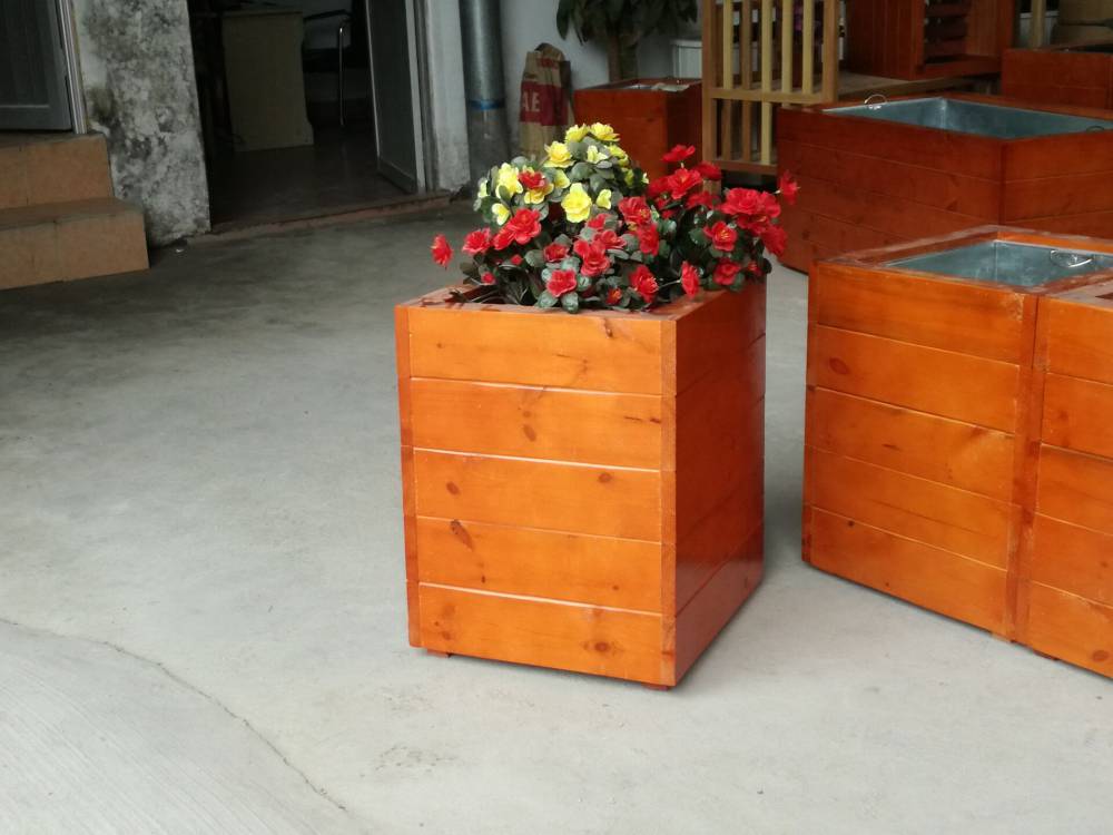 仿木花箱木质花钵移动花箱