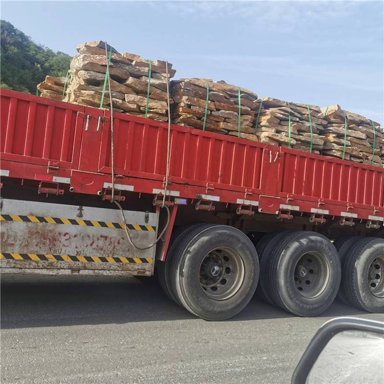 山区粉红色垒墙石高粱红砌墙石红色花岗岩浆砌片石