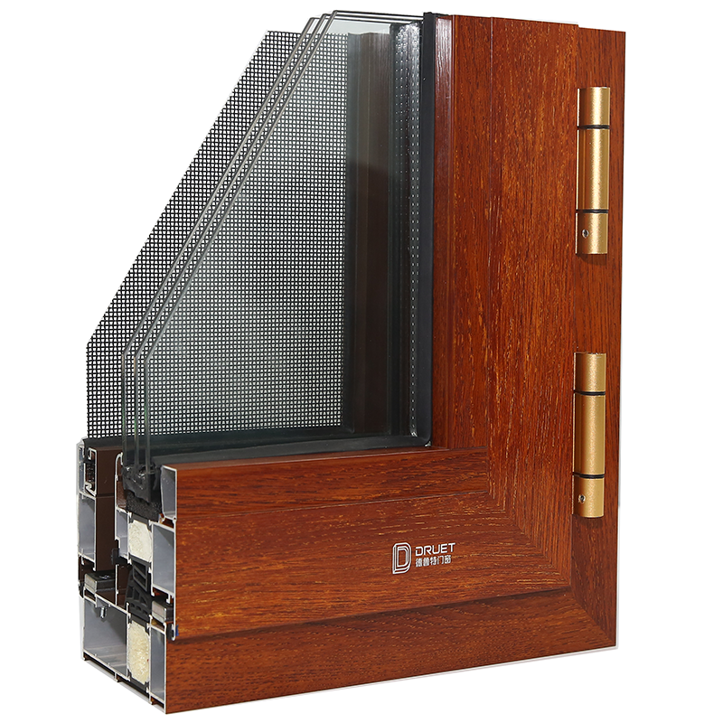 门窗***德鲁特门窗平开窗120系列断桥铝门窗