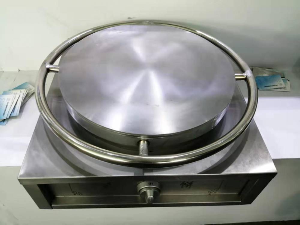 供应方形外观手动旋转45公分燃气煎饼炉做煎饼