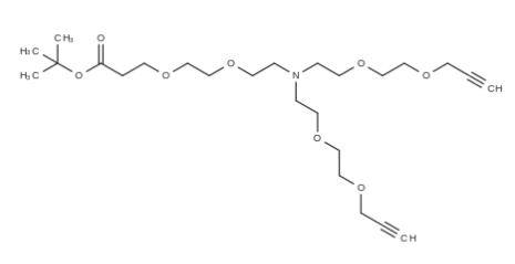 2100306-69-0，N-(t-butyl ester-PEG2)-N-bis(PEG2-propargyl)