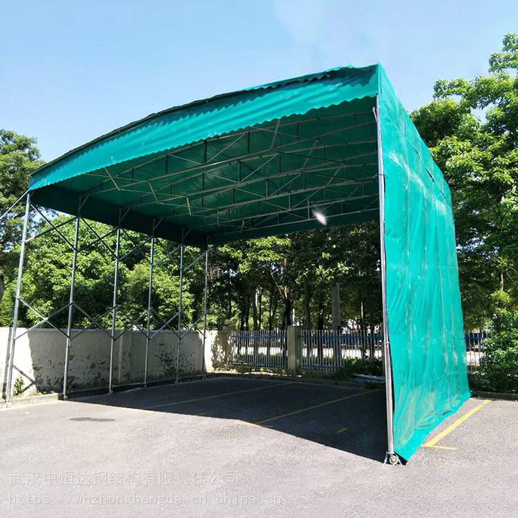 带轮伸缩折叠雨棚大型户外仓储雨蓬货物下雨天挡雨