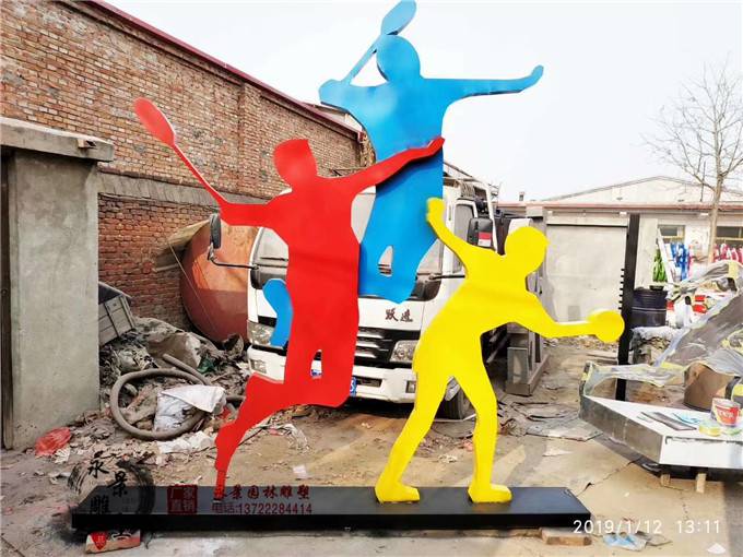 304不锈钢剪影人物雕塑运动跑步人物雕塑抽象人物雕塑