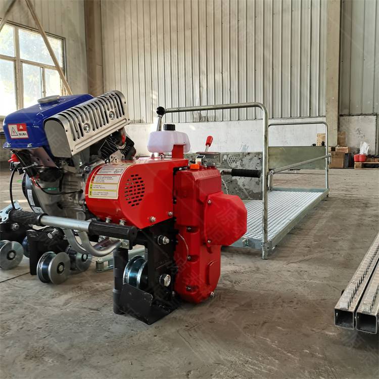 果园牵引式运输车丘陵地段搬运车自走式轨道装载机