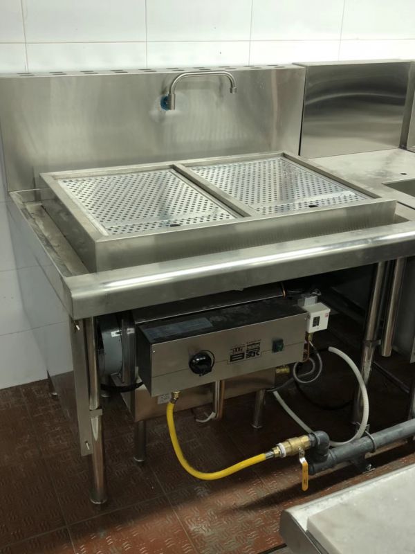 晋豪广式双头布拉肠粉炉jcflt可配燃气电蒸汽发生器使用