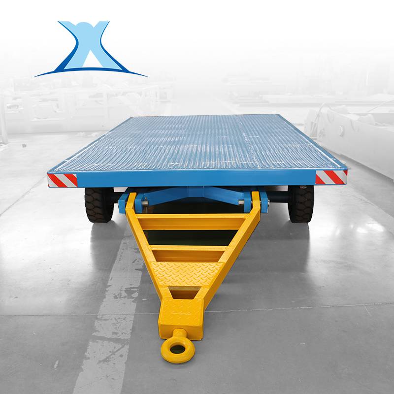 养殖场电动送料车无轨无动力挂车大型四轮斗车定制