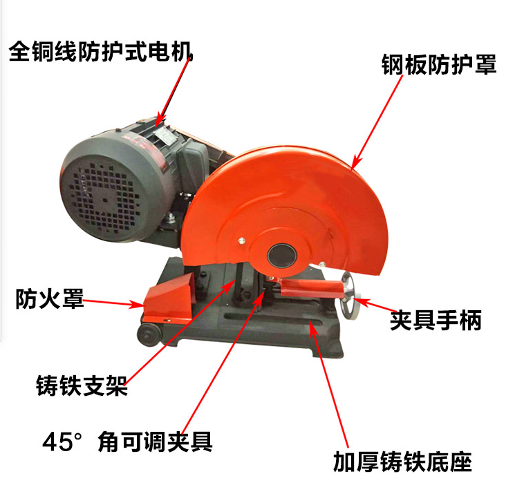 syq400型砂輪切割機方管圓管砂輪機兩相電三相電割管機