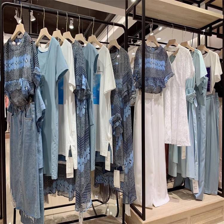 五爱市场服装城三弗国际20夏effusive女装品牌折扣女装直播实体货源