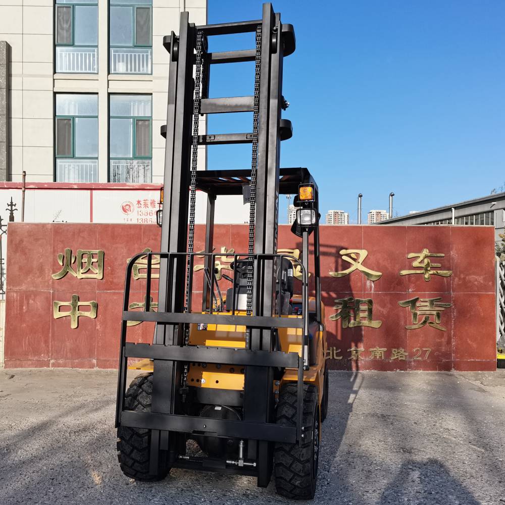 求租25吨3吨吨标准门架环保轮胎仓库用电动叉车烟台叉车租赁市场图片