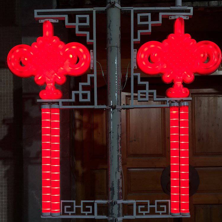 LED中國結路燈,路燈桿亞克力中國結 天津大港區LED燈籠廠家