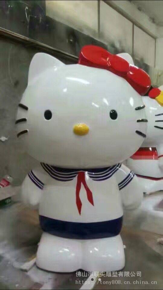 幼儿园卡通雕塑摆件卡通雕塑设计kk猫雕塑造型深圳卡通雕塑