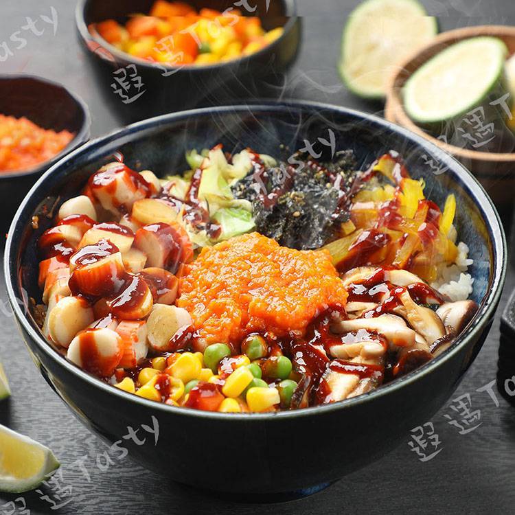 蟹黄拌饭加盟费堂食外卖生意火主打外卖店图片