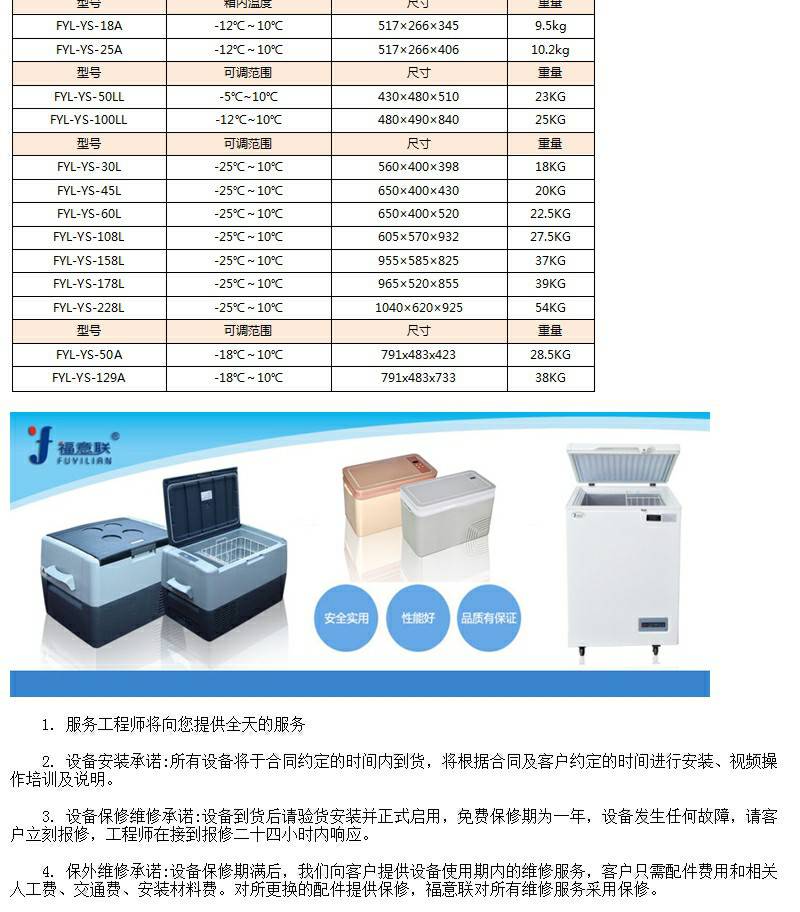 核酸采样亭样本收集冷藏箱福意联冷藏低温冰箱2-8℃