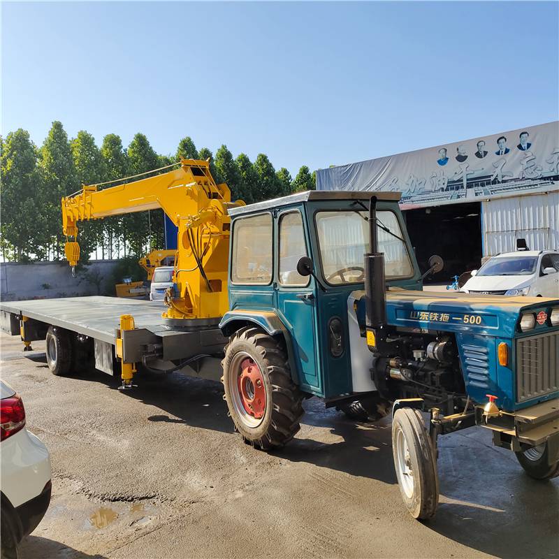 改装小型拖拉机随车吊拖拉机平板吊牵引吊机厂家德建重工