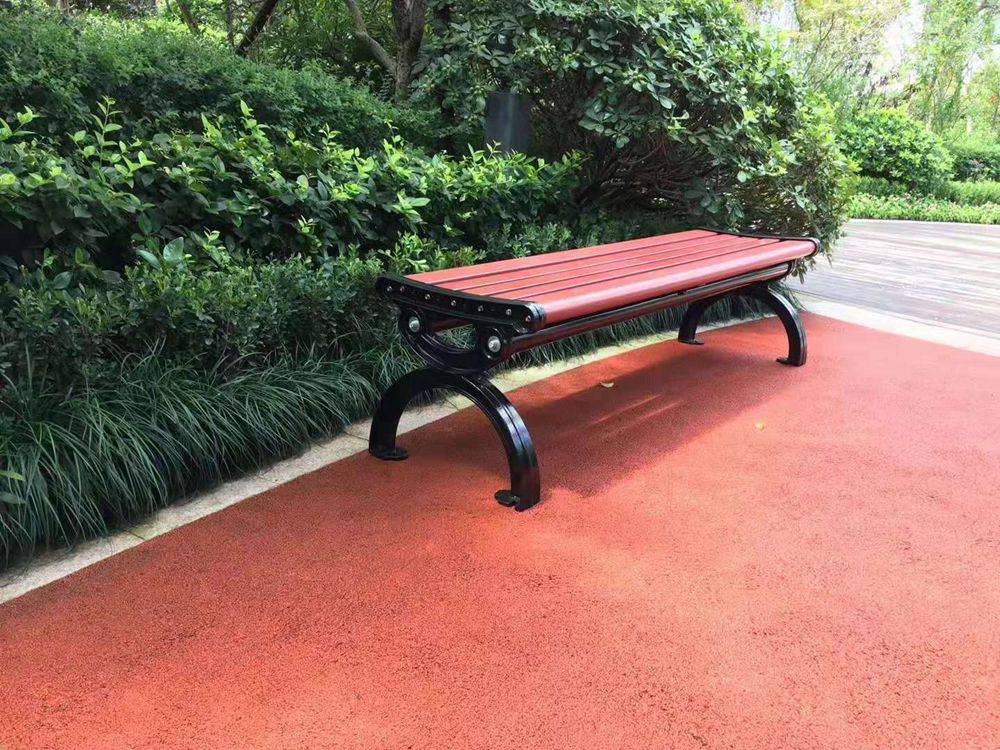 公园里用靠背椅户外长条椅子景区休息防腐条凳