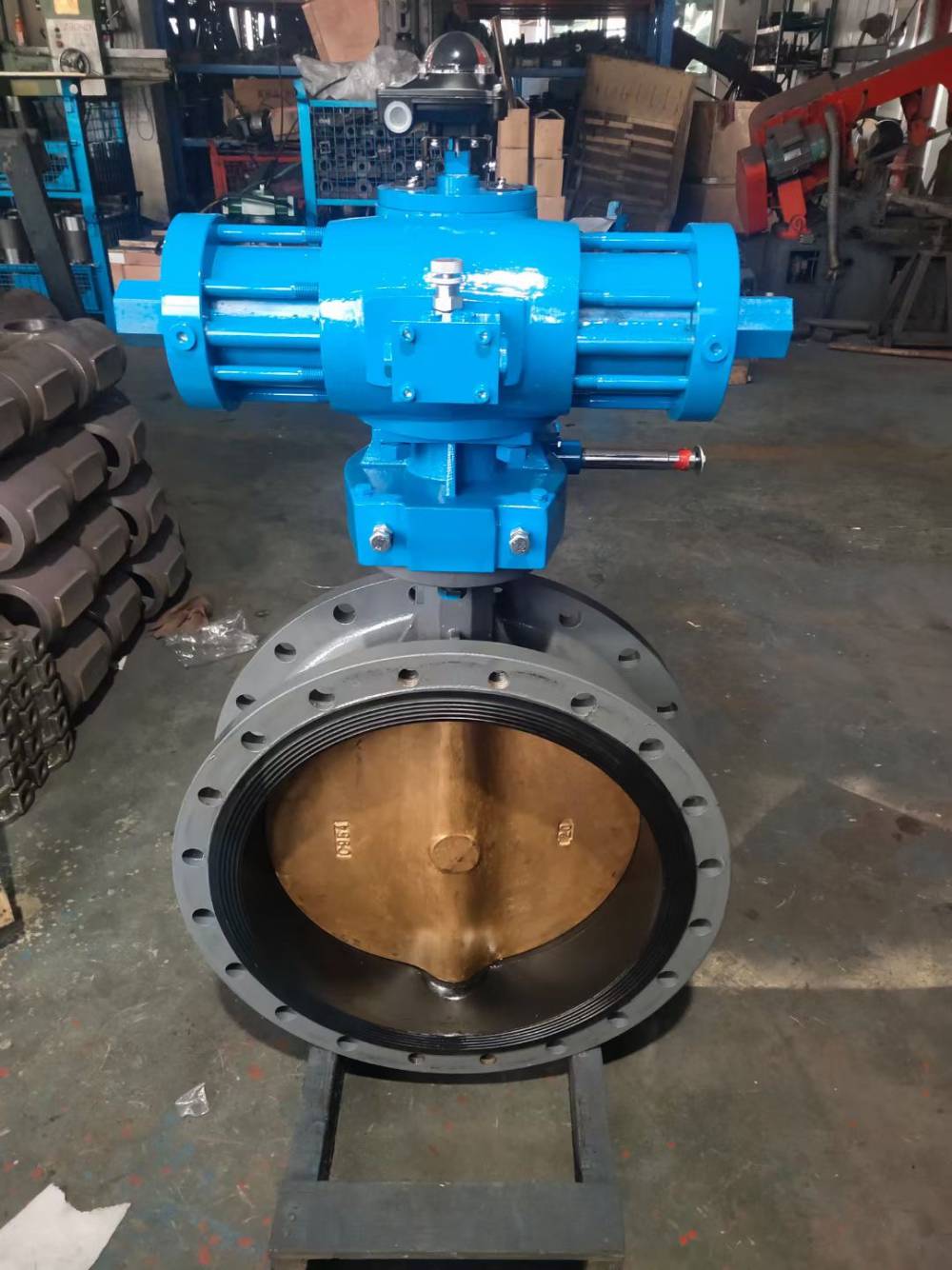 senma液动液压快开快关c954青铜板法兰蝶阀d741xp16q