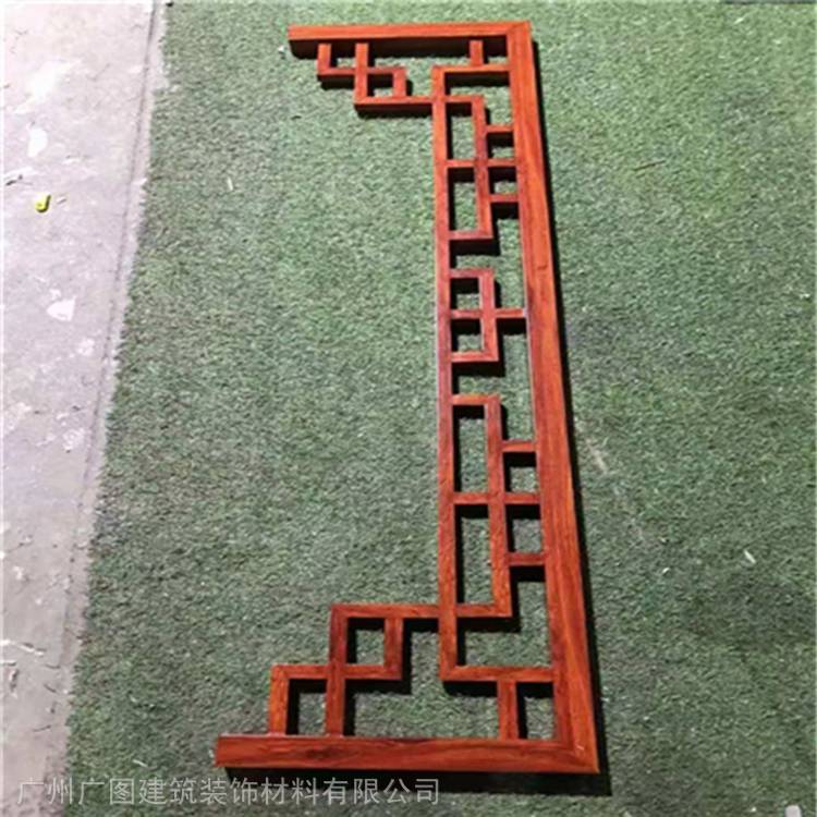 简约造型中式铝格栅图片定制装饰铝屏风花格木纹铝窗花