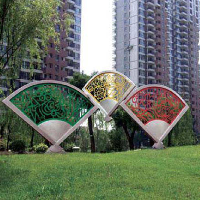 透光扇形雕塑雕塑工艺灯光扇形雕塑厂家