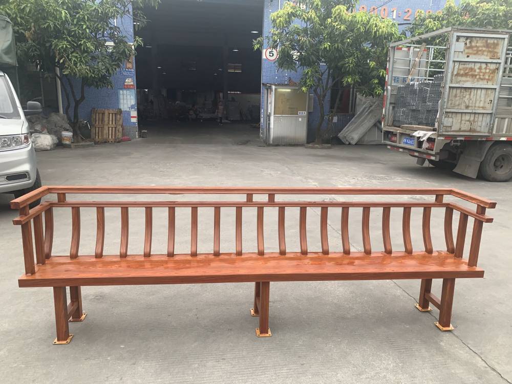 仿古长廊仿古长廊鹅颈椅凉亭铝合金美人靠s弯管靠背栏杆