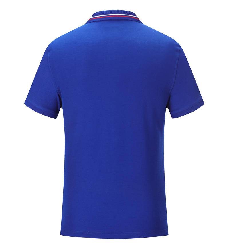 2035铜氨纤维拼色翻领夏季短袖工作服有领t恤定制印字刺绣