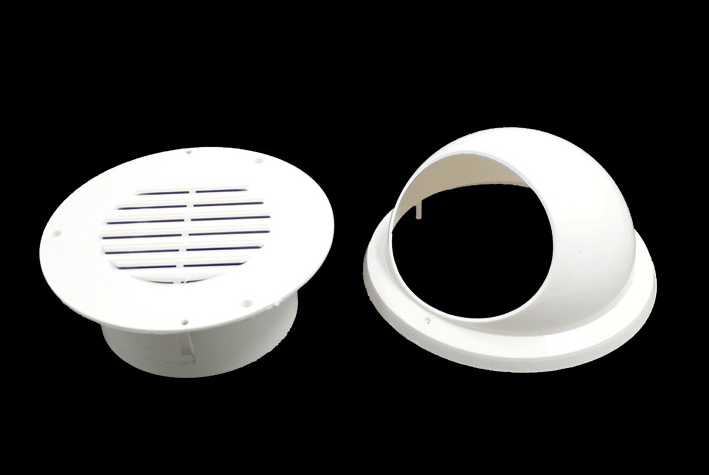 厂家外墙出风口pvc防雨防风罩油烟机管道通风口塑料透气帽