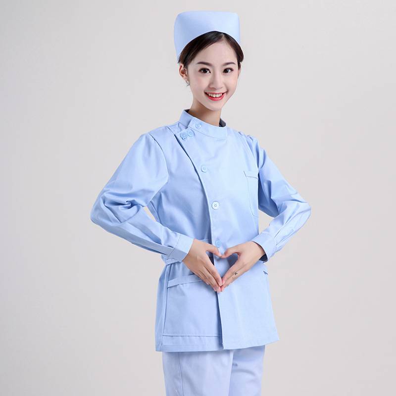 医生服套装白大褂吸湿排汗护士服分体长袖美容院工作服图片