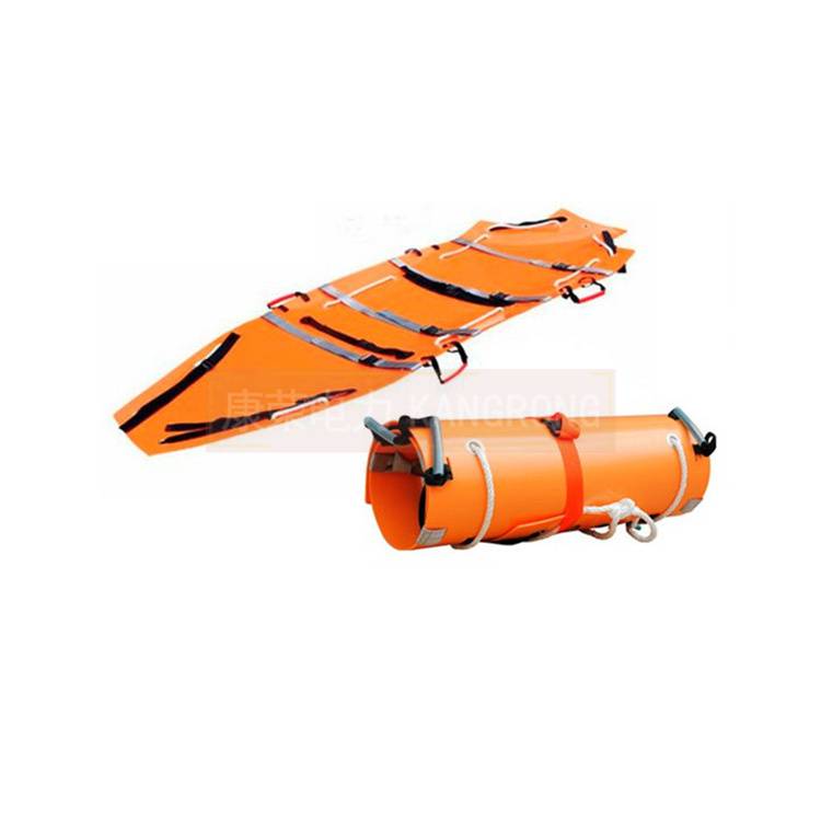 消防急救山地折叠简易救生担架多功能救援担架应急救援卷式担架康荣