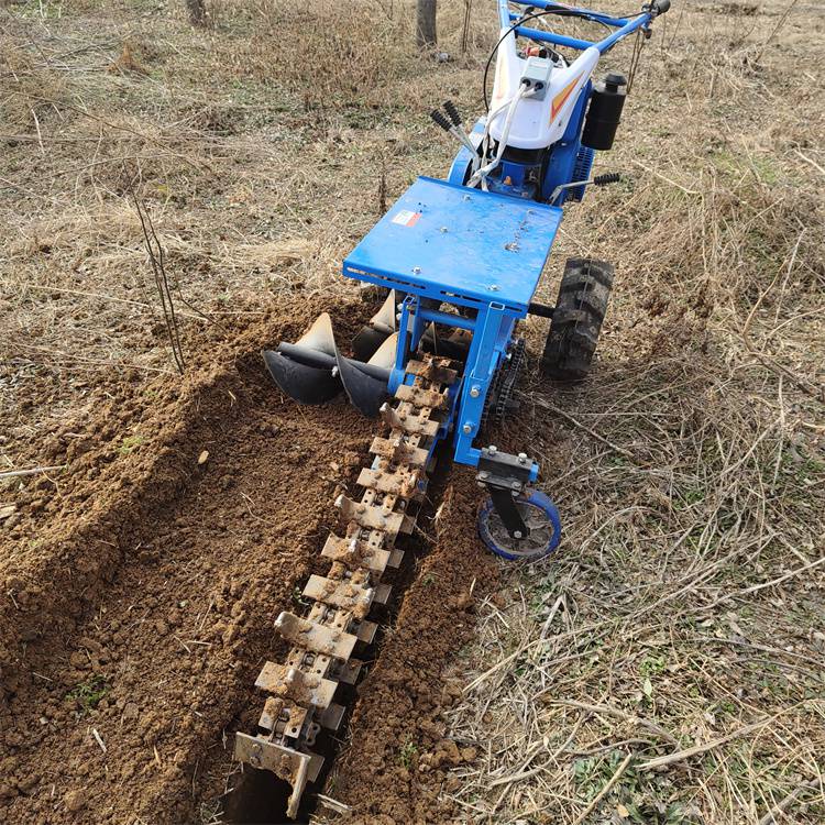 柴油小型開溝機 種山藥鏈條挖溝機 埋管埋線自走式開槽機】價格_廠家