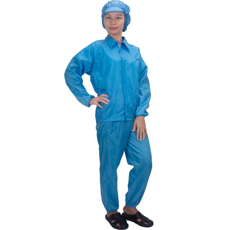 电子厂车间无尘工作服翻领长袖静电服套装无尘洁净服