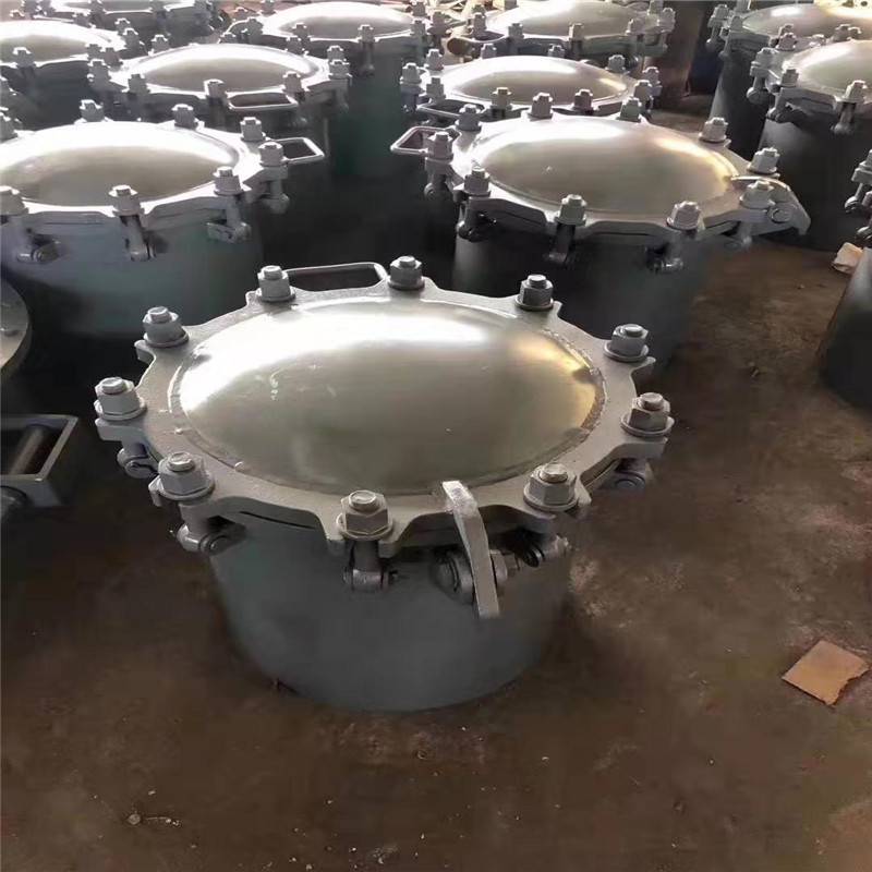 化工厂用带芯垂直吊盖矩形人孔碳钢快开人孔门钢制垂直吊盖带孔对焊