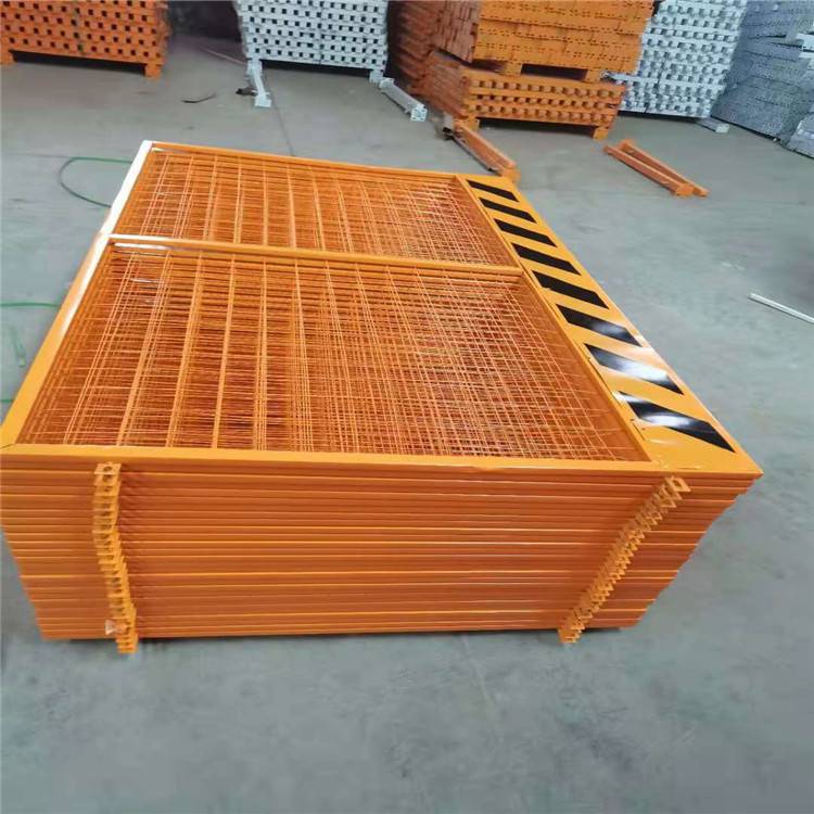 工地基坑护栏厂家电话黄黑颜色基坑格栅式栏杆钢管围挡临边防护