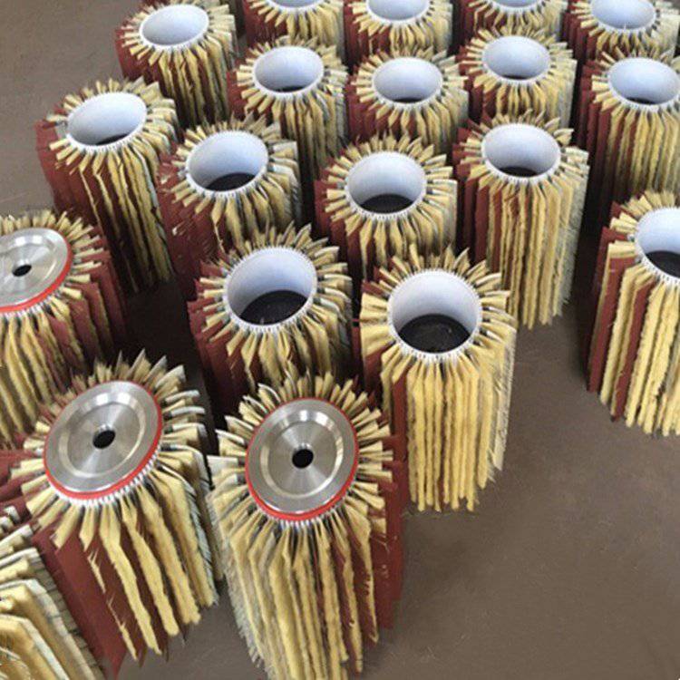 云顶刷业木材木纹还原拉丝轮剥漆除锈抛光打磨轮杜邦丝拉丝轮磨料丝轮