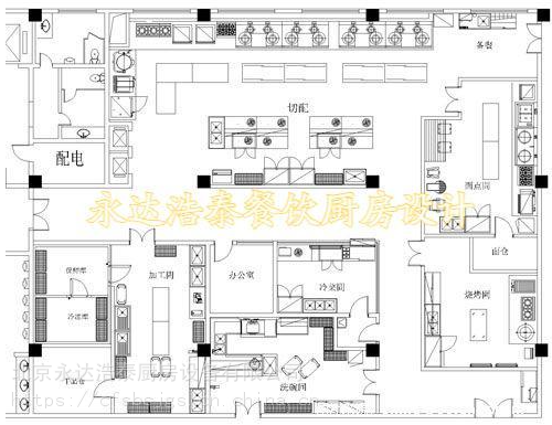 麻辣烫厨房布局平面图图片