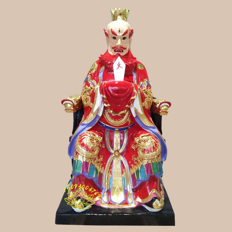 众缘供应道教火神爷像火德真君图片火神祝融佛像玻璃钢彩绘