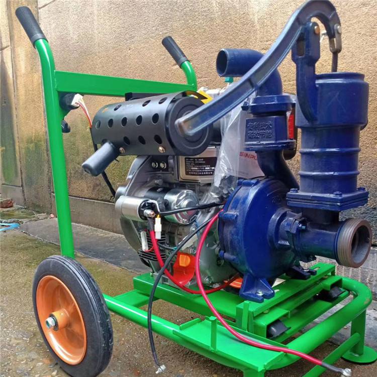 农田排水高压抽水泵大口径柴油6寸抽水泵手推式压井水泵