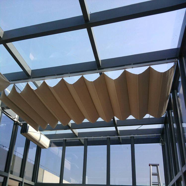 电动隔热天棚帘曲周电动隔热遮阳帘商场电动天幕帘