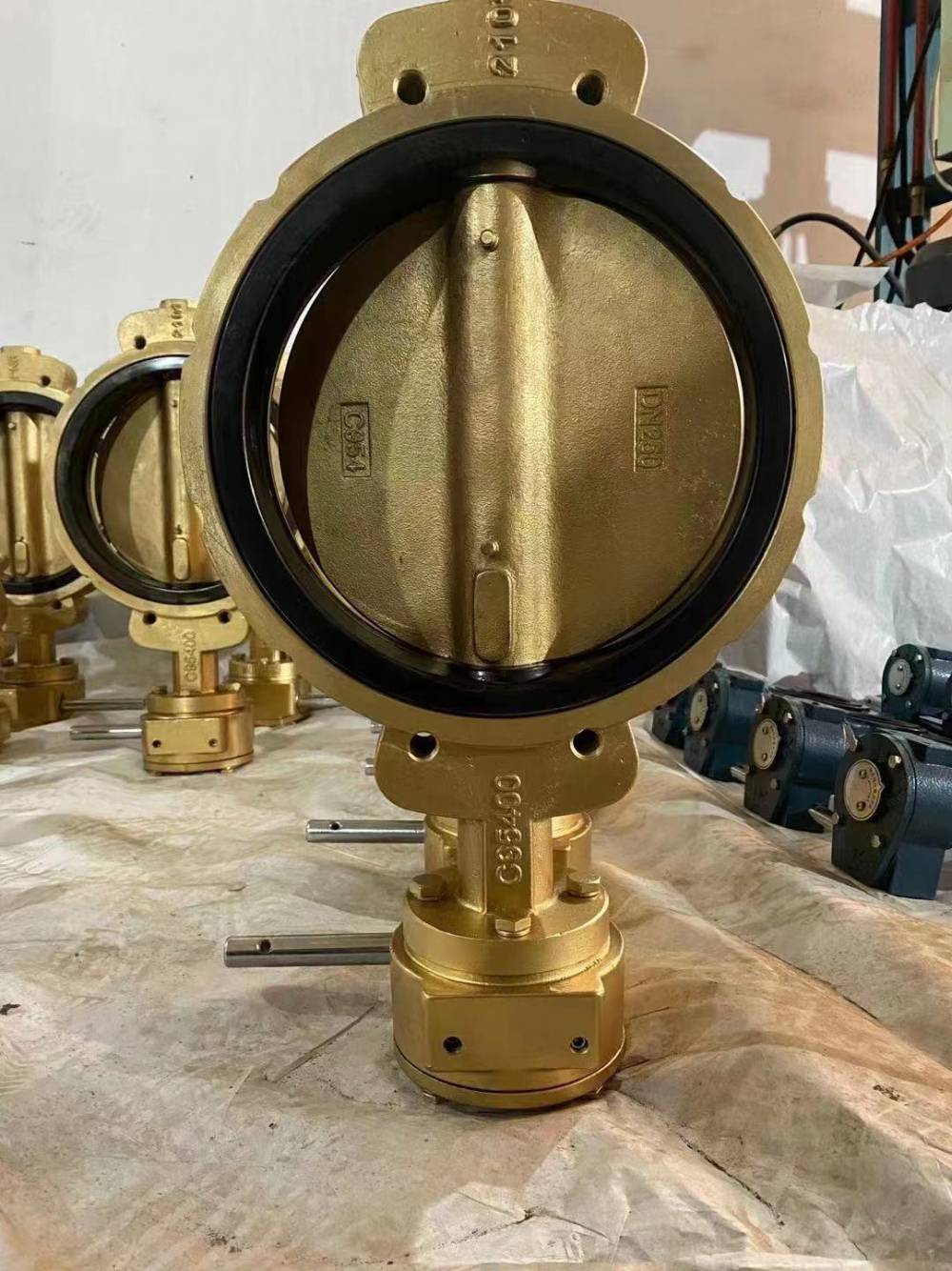 c95400标准船用蝶阀凸耳铜体蝶阀大口径青铜蝶阀塘业阀门