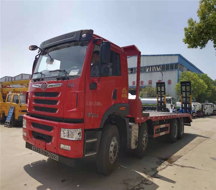 解放悍v四桥拖车135型平板拖车可定制不同规格