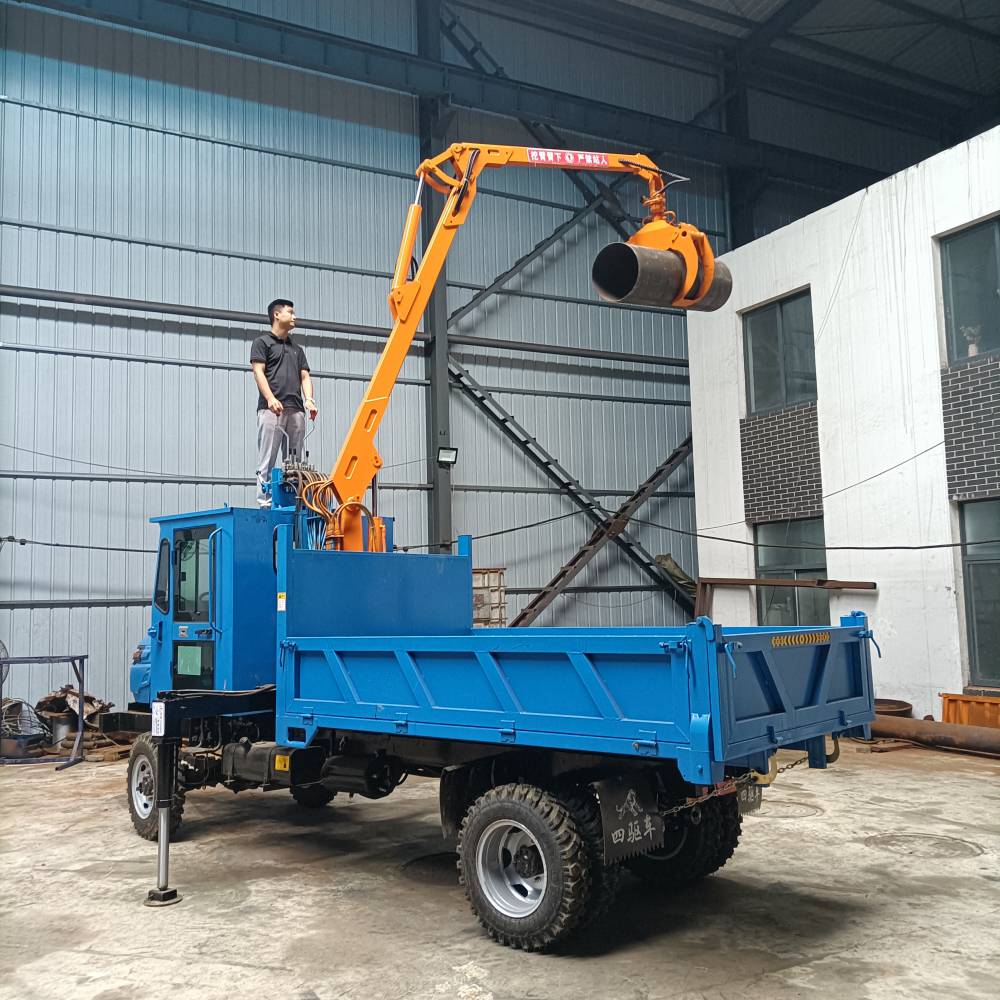 林场随车抓20吨自卸式四不像随车抓随车挖加装抓木机图片