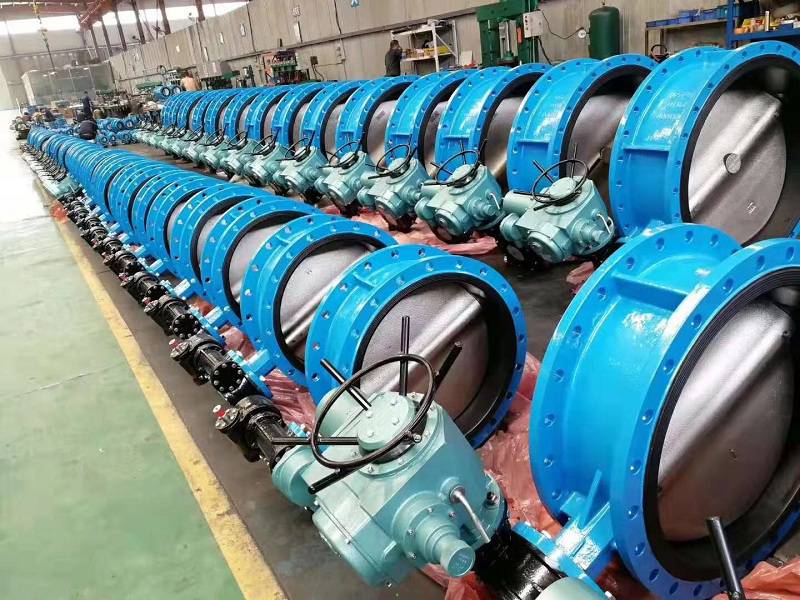 沪工阀门大口径蝶阀发货现场