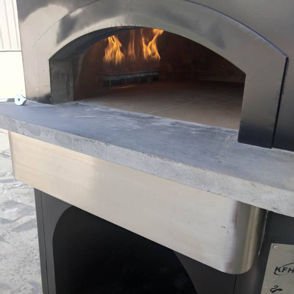 双层披萨烤箱商用披萨炉烤炉花式烤披萨炉比萨炉熔岩石火山石窑炉图片