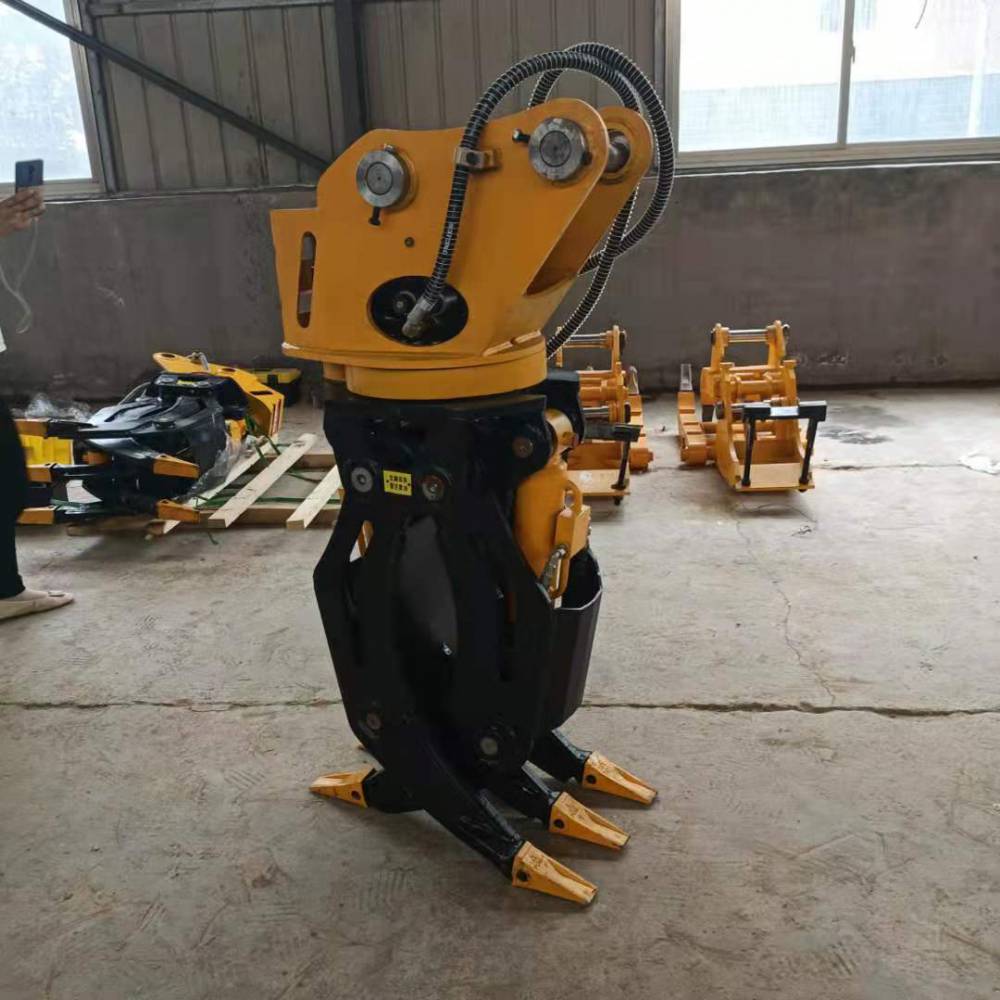 龙工挖掘机改旋转抓木器60挖掘机旋转抓头尺寸可定图片