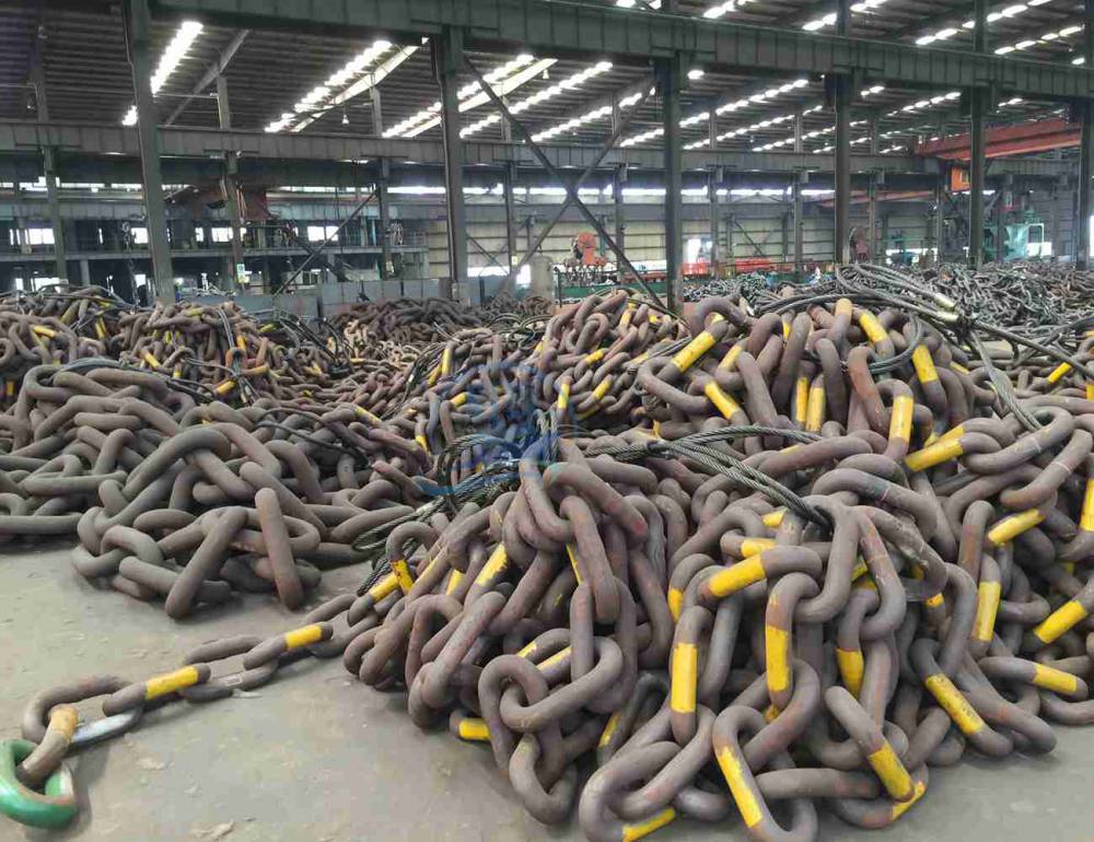 175mm2级船用无档锚链肯特卸扣转环组w