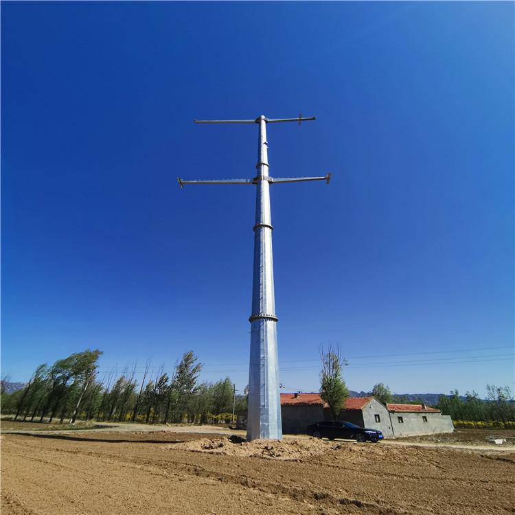 图纸设计直线钢杆12米单回路耐张电力钢杆跨路架线金属钢杆