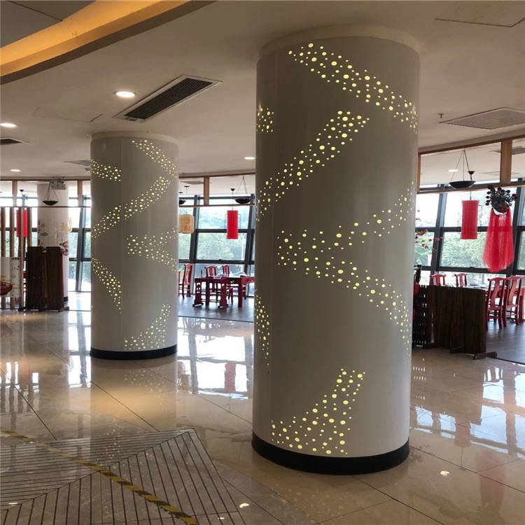 西安冲孔圆形包柱铝单板装潢包柱铝单板定做工厂