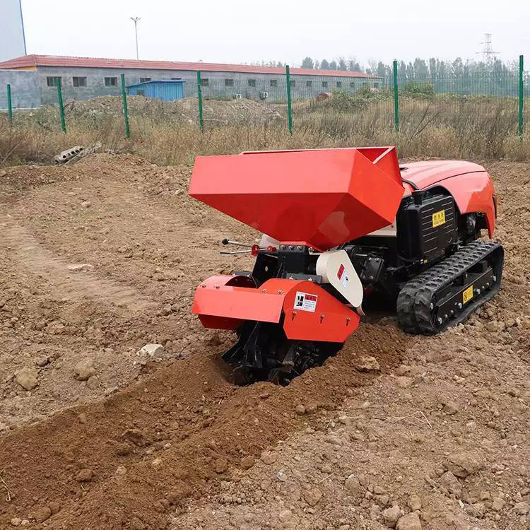 履帶式微耕機多功能田園管理農用機械旋耕除草小型柴油施肥播種機