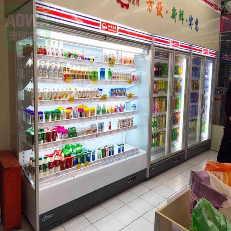 河池豪华茶叶保鲜冰柜奥娲鲜花冷柜罗森4门便利店保鲜冰箱图片
