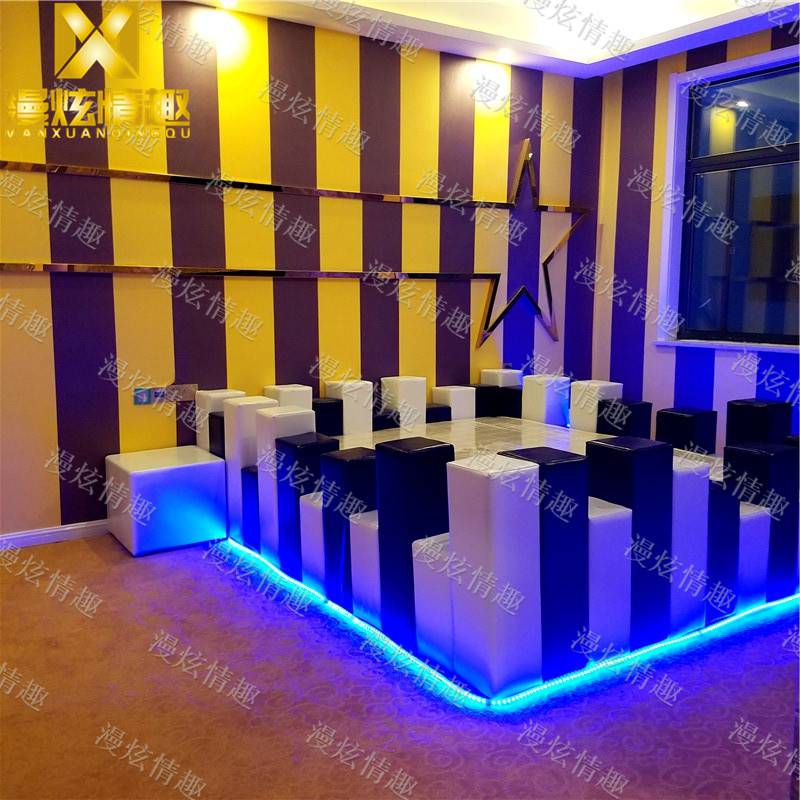 创意主题情趣发光床擂台床酒店情趣音乐床个性圆床电动情趣床