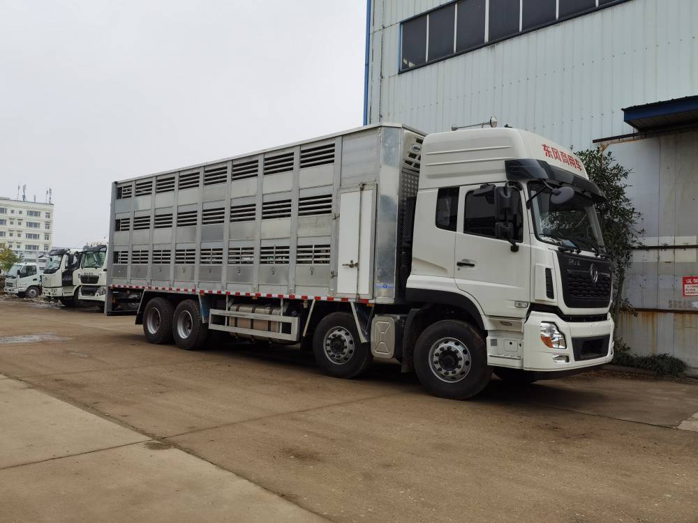 东风天龙前四后八九米六全铝合金运猪车/畜禽运输车/鸡苗运输车上装