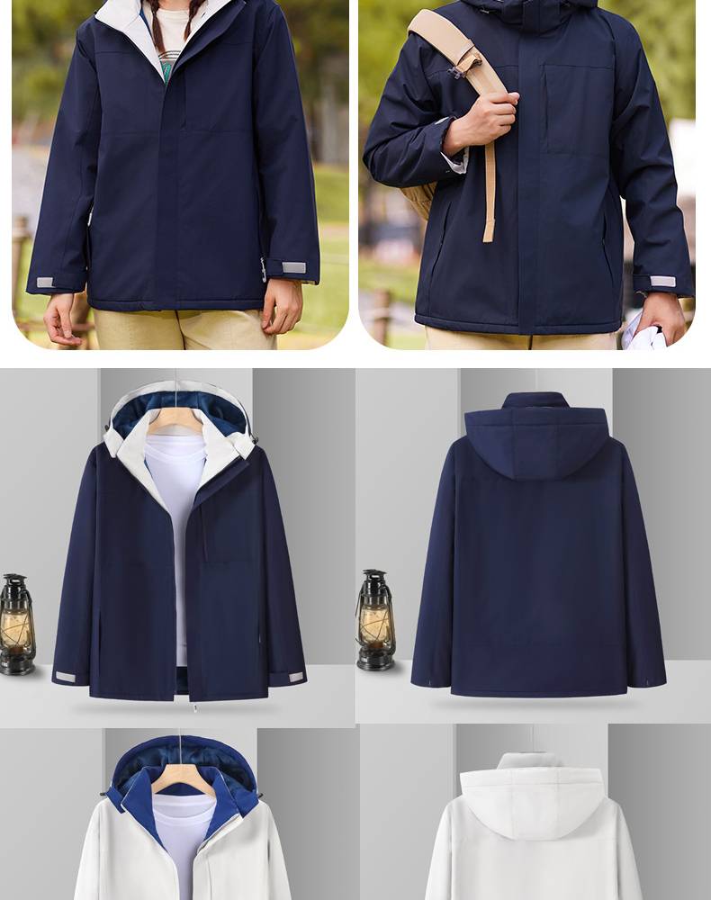石家庄冲锋衣定做户外工作服男女款工装企业团体加厚加绒外套